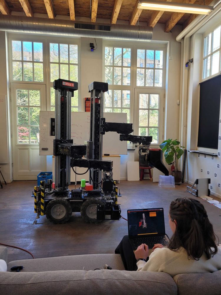 driving a robot in Amsterdam